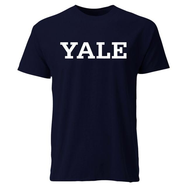Barnesmith Yale University Bulldogs Short Sleeve Adult Unisex T-Shirt, Classic, Navy, X-Large