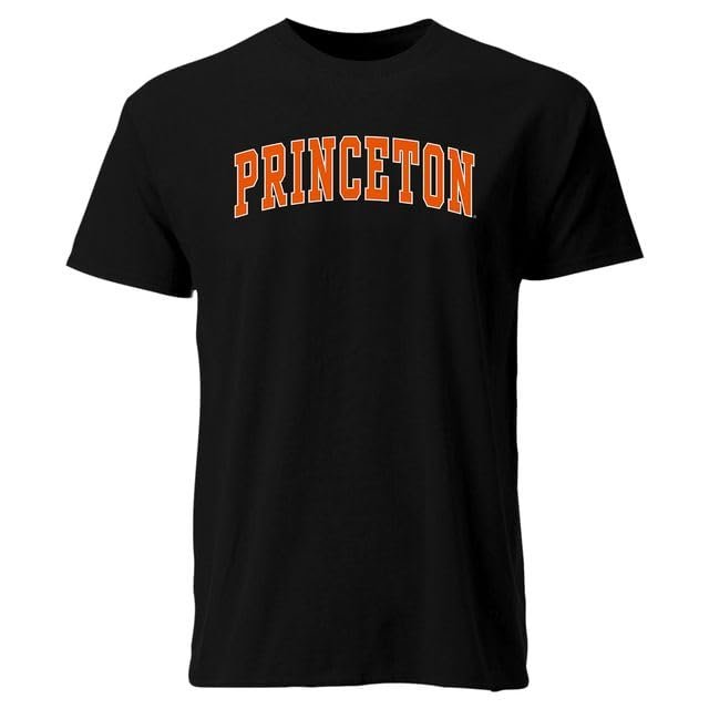 Barnesmith Princeton University Tigers Short Sleeve Adult Unisex T-Shirt, Classic, Black, Medium