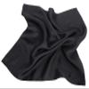 Royal Silk Fine Black Silk Twill Pocket Square 100% Silk - Full-Sized 17"x17" view 1