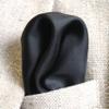 Royal Silk Fine Black Silk Twill Pocket Square 100% Silk - Full-Sized 17"x17" view 4