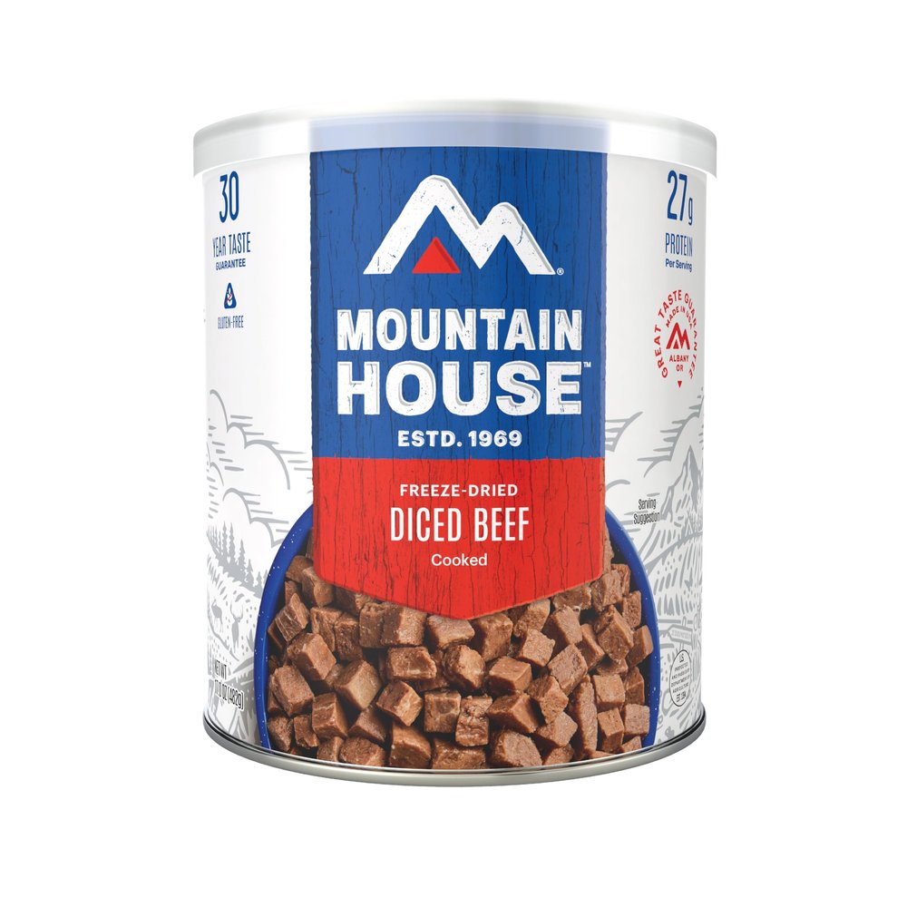 Mountain House Diced Beef | Freeze Dried Survival & Emergency Food | #10 Can | Gluten-Free, 30122