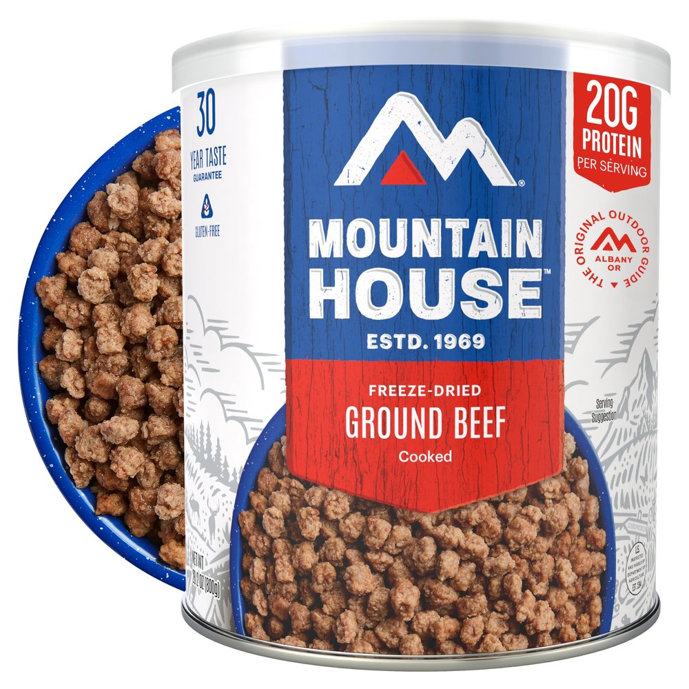 Mountain House Ground Beef #10 Can | Freeze Dried Survival & Emergency Food | Gluten-Free | 22 Servings