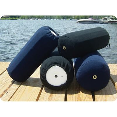 Taylor Made Products 9032 Fleece Boat Fender Cover for Center Rope Tube Style Fenders (10" x 26", Black)