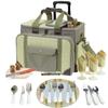 Picnic at Ascot- Original Insulated Picnic Cooler on Wheels with Service for 4- Designed & Assembled in the USA view 1