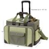 Picnic at Ascot- Original Insulated Picnic Cooler on Wheels with Service for 4- Designed & Assembled in the USA view 3