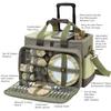 Picnic at Ascot- Original Insulated Picnic Cooler on Wheels with Service for 4- Designed & Assembled in the USA view 4