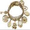 Anne Klein Women's 10-8096CHRM Premium Crystal Accented Gold-Tone Charm Bracelet Watch view 1