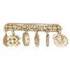 Anne Klein Women's 10-8096CHRM Premium Crystal Accented Gold-Tone Charm Bracelet Watch view 2