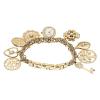 Anne Klein Women's 10-8096CHRM Premium Crystal Accented Gold-Tone Charm Bracelet Watch view 3