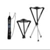Walkstool - Comfort Model - Black and Silver - 3 Legged Folding Stool in Aluminium - Height 18" to 30" - Maximum Load 440 to 550 Lbs - Made in Sweden view 1