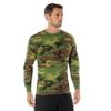 Rothco Long Sleeve Color Camo T-Shirt - Comfortable Tee for Outdoor Adventure, Woodand Camo, Medium view 1