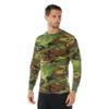 Rothco Long Sleeve Color Camo T-Shirt - Comfortable Tee for Outdoor Adventure, Woodand Camo, Medium view 2