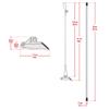 ShelterLogic 4-Piece Easy Hook Anchor Kit with 4 Cable Clamps and Driving Rod, 42-Inch,Silver view 2