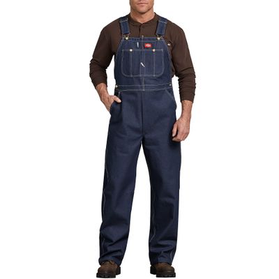 Dickies mens Bib overalls and coveralls workwear apparel, Indigo Rigid, 32W x 32L US