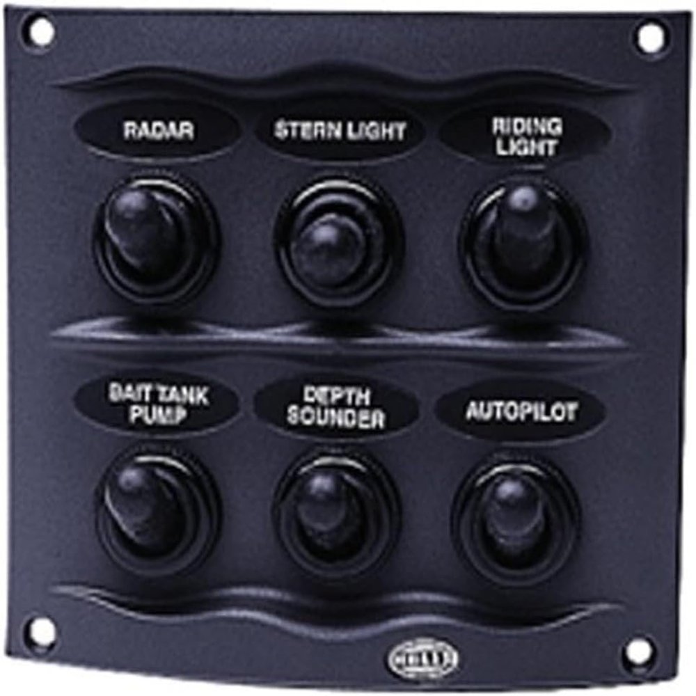 HELLA H73070041 Gray 2-Row 6-Way Compact Switch Panel, Multi, 2.17" D x 4.21" W x 3.74" H