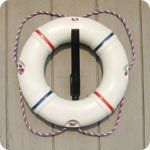 Dock Edge Poolside Recreational/Decorative Ring Buoy, 19",