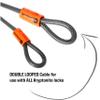 KryptoFlex 710 Double Loop Security Cable, 7FT Long Braided Steel Flex Bike Lock Anti-Theft Cable with Looped Ends for Outdoor Equipment, U-Lock and Padlock, 10mm Thick view 4