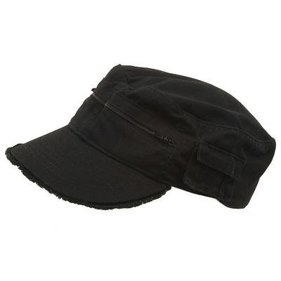 Zippered Enzyme Army Cap-Black OSFM