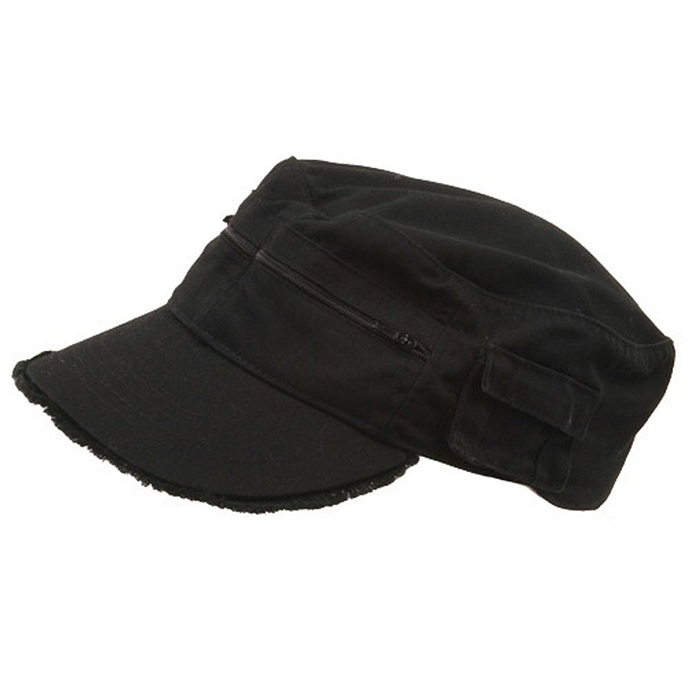 Zippered Enzyme Army Cap-Black OSFM