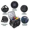 Koolatron Electric Portable Cooler Plug in 12V Car Cooler Bag, 26 qt (25 L) Black/Gray Soft-Sided Portable Car Fridge w/DC Power Cord, Adjustable Shoulder Strap, Cord Storage, Road Trip view 3