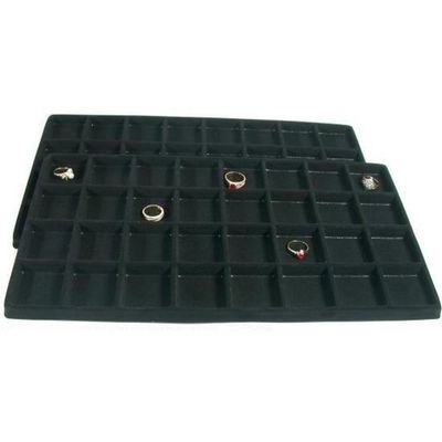 FindingKing 2 Black 32 Slot Coin Jewelry Showcase Display Tray Inserts