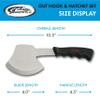 Rite Edge 2-Piece Hunting Knife and Hatchet Set  Stainless Steel Gut Hook and Survival Axe with Nylon Sheath for Camping, Hiking, and Outdoors view 3