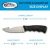 Rite Edge 2-Piece Hunting Knife and Hatchet Set  Stainless Steel Gut Hook and Survival Axe with Nylon Sheath for Camping, Hiking, and Outdoors view 4