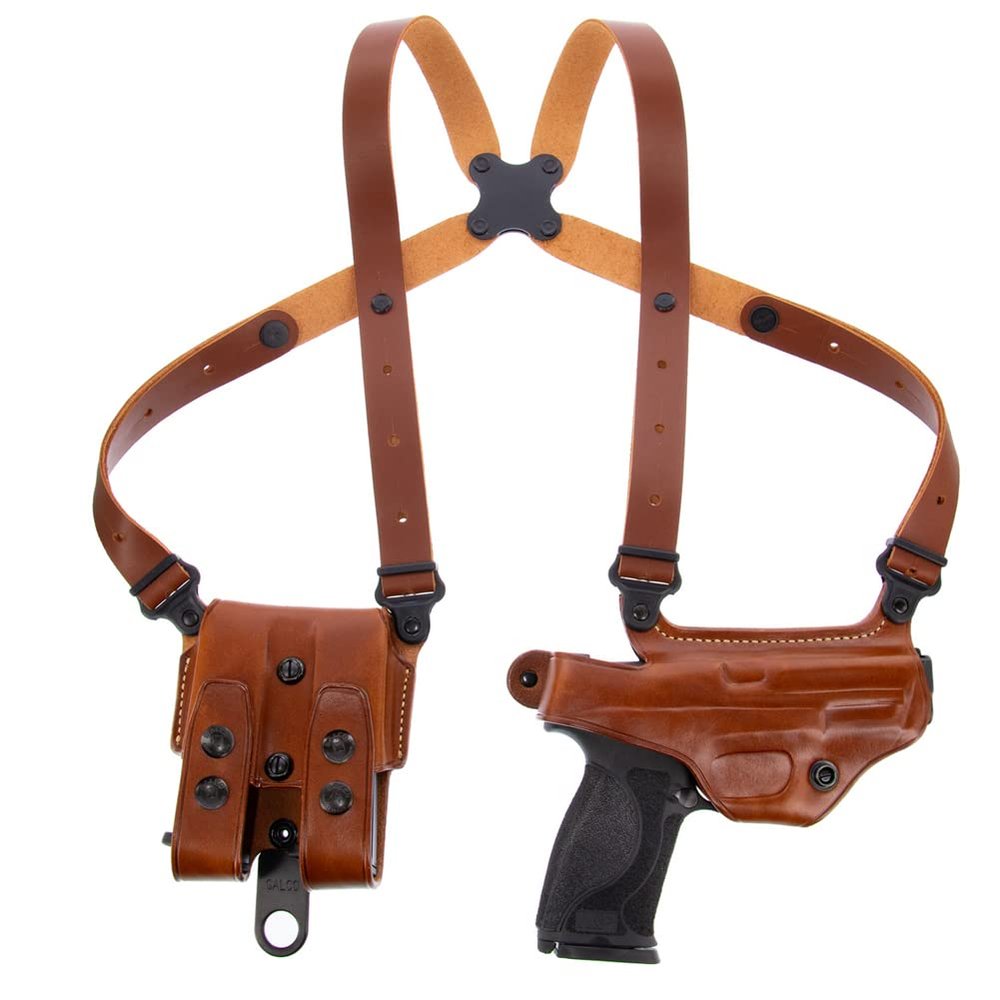 Galco Miami Classic Shoulder System for 1911 5-Inch Colt, Kimber, para, Springfield (Tan, Right-Hand)
