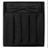 Cumberbund & BowTie Solid BLACK PAISLEY Color Men's Cummerbund Bow Tie Set view 2