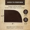 ROGUE WALLET Genuine Leather Wallet for Men  Minimalist, Classic Curved Slim Front Pocket w/ 3 Card Slots, Plastic ID Card Slot & Full Billfold Section  Gift for Men (Brown) view 3