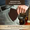 ROGUE WALLET Genuine Leather Wallet for Men  Minimalist, Classic Curved Slim Front Pocket w/ 3 Card Slots, Plastic ID Card Slot & Full Billfold Section  Gift for Men (Brown) view 4