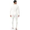 Indera Men's Cotton Rib Knit Union Suit, White, Medium view 2