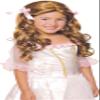 Rubies Gracious Princess Child's Costume Wig, Brunette view 1