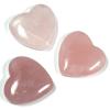 Something Glassy Rose Quartz Pocket Puff Heart Healing Meditation Gemstones 45mm view 2
