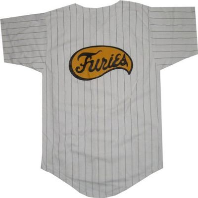 The Warriors Furies Pinstriped Baseball Jersey (Mens Large) White