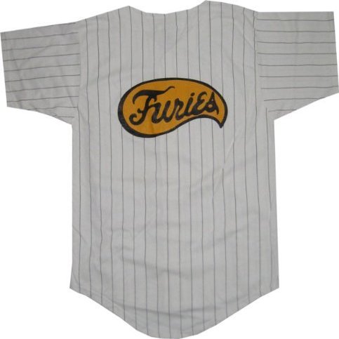 The Warriors Furies Pinstriped Baseball Jersey (Mens Large) White