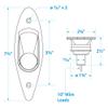 SEACHOICE Corrosion-Resistant Stainless Steel Side Light, Boat Navigation, Flush Mount view 4