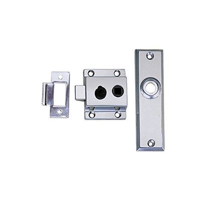 Perko 0930DP0CHR Reverse-Bevel Rim Lock Set with Flush Strike,Chrome