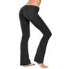 Hardtail Roll Down Boot Leg Yoga Pants (Medium) Black view 2
