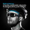 GUTR Flex Sweatband - Lightweight Performance Headband for Cycling, Sports, Gym, Work - Frost / Clear White view 3