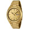 Seiko Men's SNXL72 Seiko 5 Automatic Gold-Tone Stainless Steel Bracelet Watch with Patterned Dial view 2
