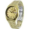 Seiko Men's SNXL72 Seiko 5 Automatic Gold-Tone Stainless Steel Bracelet Watch with Patterned Dial view 3