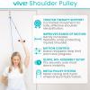 Vive Shoulder Pulley for Physical Therapy - Rotator Cuff Pain Pulley System - Over Door Rehab Exerciser - with Durable Metal Pulley & Comfortable Padded Handles view 2