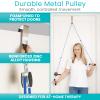 Vive Shoulder Pulley for Physical Therapy - Rotator Cuff Pain Pulley System - Over Door Rehab Exerciser - with Durable Metal Pulley & Comfortable Padded Handles view 4