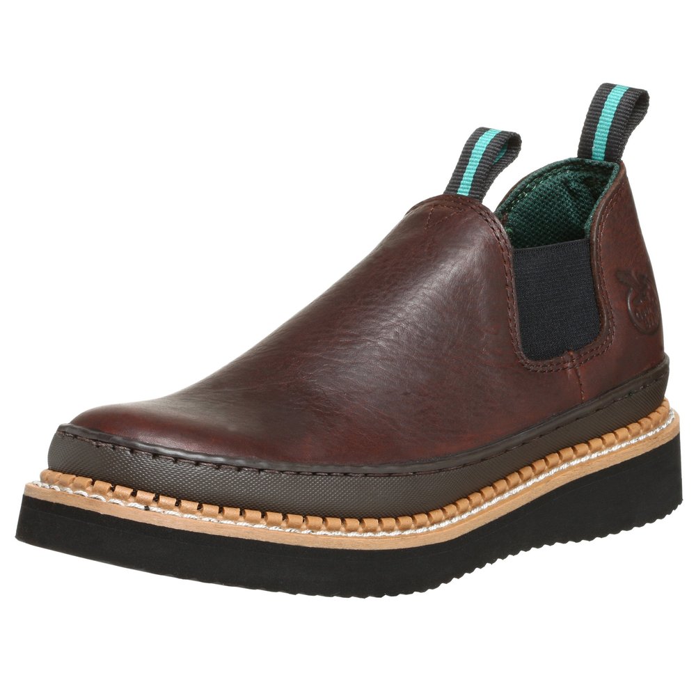 Georgia Giant Wedge Romeo Work Shoe, Soggy Brown, Size 9(W)