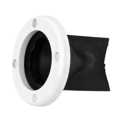 T-H Marine Duck Bill Scupper - White and Black - Universal Replacement for Flapper Scuppers - Seals Underwater Pressure - Fits Standard Drain Tubes - 2-3/4 in Outer Ring Diameter