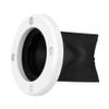 T-H Marine Duck Bill Scupper - White and Black - Universal Replacement for Flapper Scuppers - Seals Underwater Pressure - Fits Standard Drain Tubes - 2-3/4 in Outer Ring Diameter view 1