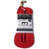 Monty Roberts 12ft Red Lead Line Rope with Brass Snap - Soft, Durable, Comfortable Grip for Training, Groundwork, and Trail Riding - Ideal for All Equestrians and Horse Enthusiasts! view 1