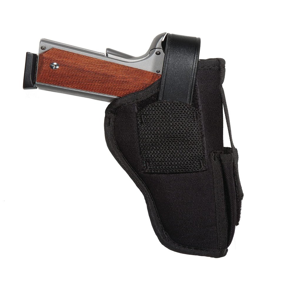Uncle Mike's Kodra Nylon Sidekick Ambidextrous Hip Holster with Magazine Pouch (Size 5, Black)