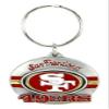San Francisco 49ers Oval Carved Metal Key Chain view 1